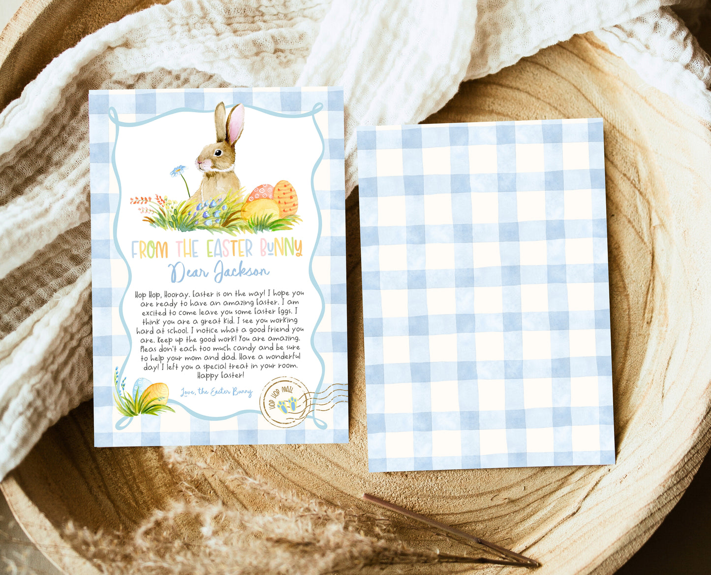 Editable Easter Bunny Easter Basket Letter, Personalized Letter From The Easter Bunny, Easter Bunny Morning Letter, Instant Download, EPC14