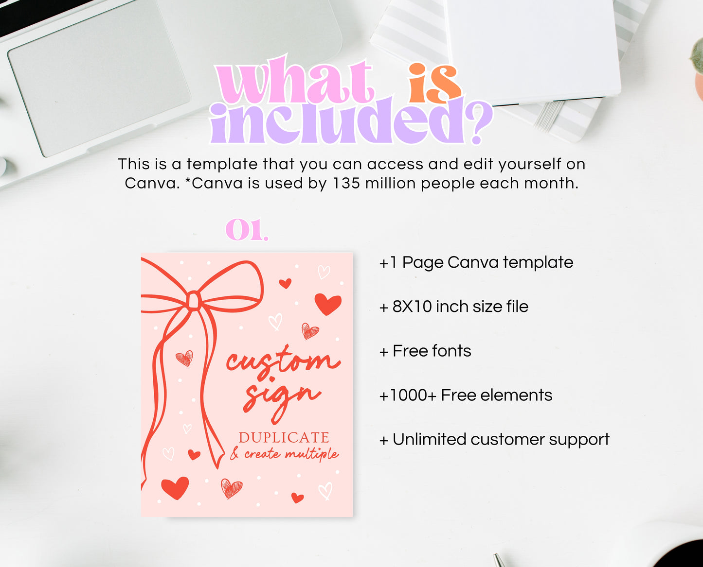 Editable Sweetheart Birthday Custom Sign, Girls Pink Hearts Valentine Birthday, Hand Drawn Coquette Bow Doodle, Instant Download, VDC10