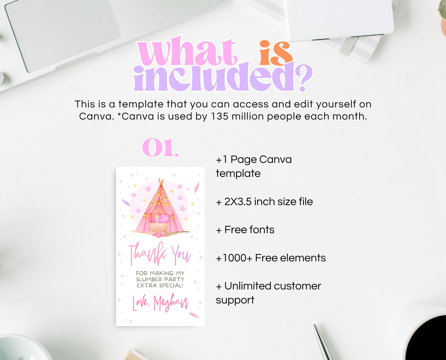 Editable Slumber Party Favor Tag Thank You Gift Tag Spa Sleepunder Glamping Theme Tween Teen Printable Template Instant Download GBP51