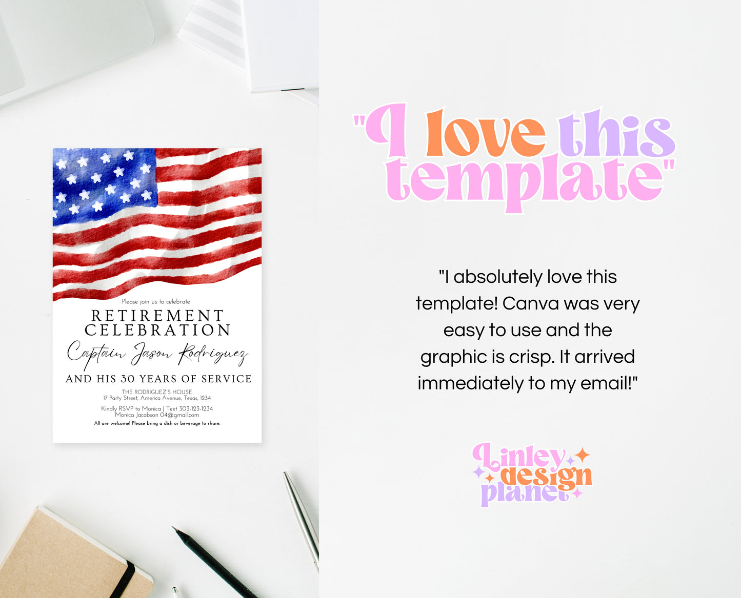 Editable Retirement Party Invitation, Retirement Invite Download, Military Retirement Invite, Navy Marine Retirement Party, Army Air Force