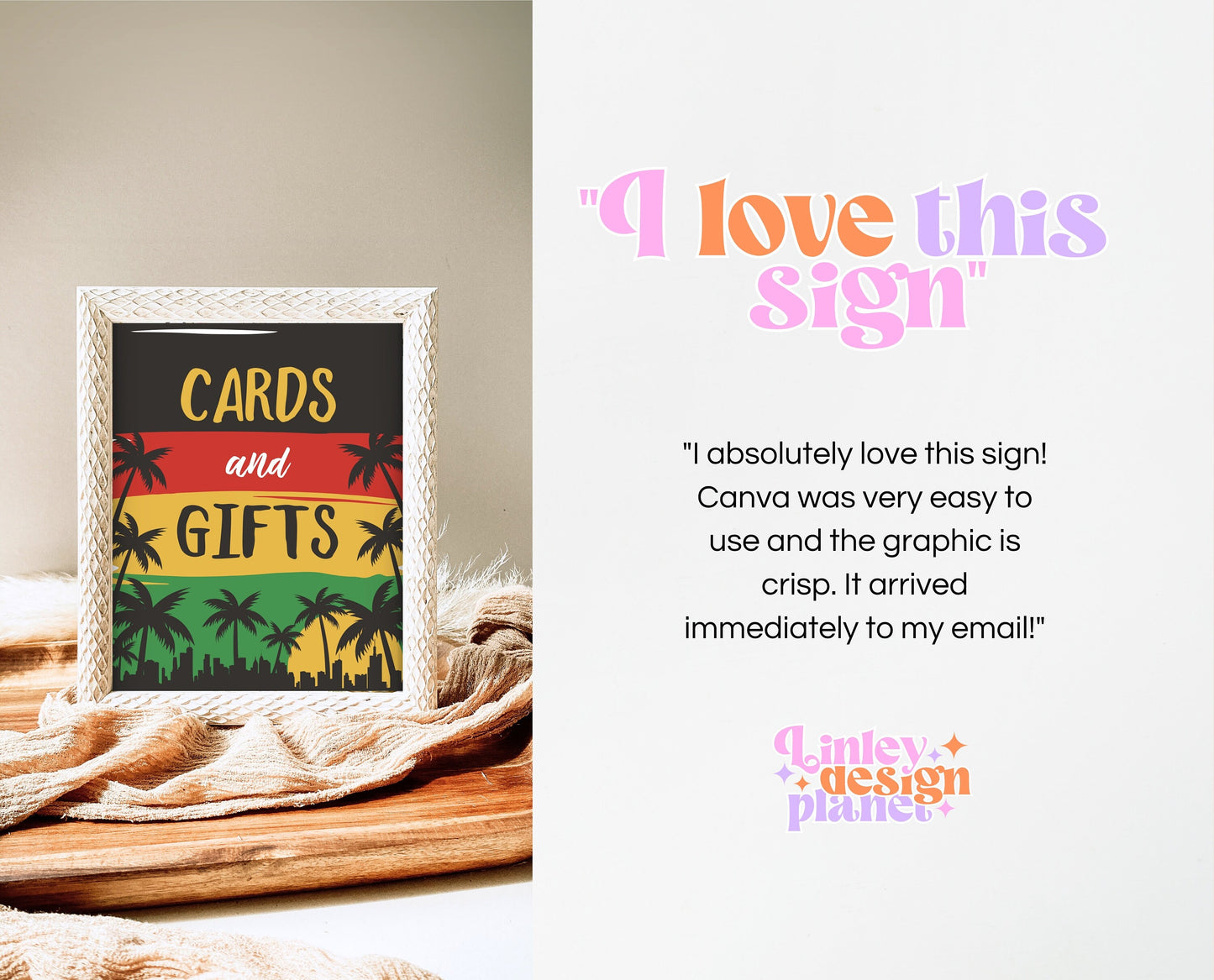 Cards And Gifts Sign Reggae Birthday, Reggae 1st Birthday Sign, Jamaican Theme Birthday Sign, Reggae Theme Sign Template, Reggae Sign