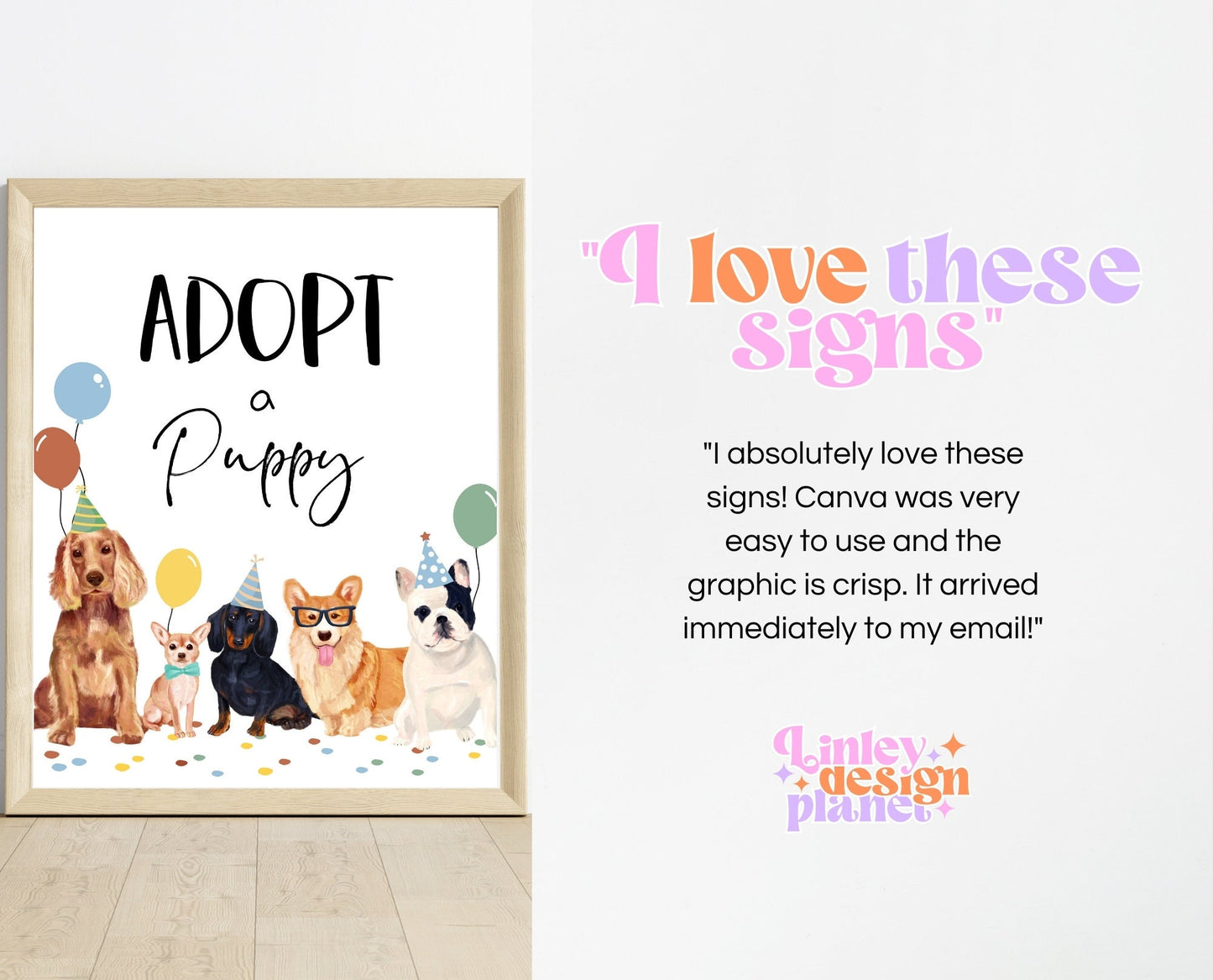 Editable Boy Dog Birthday Sign Bundle, Puppy Birthday Custom Signs, Printable Puppy Sign Pack, Fully Editable Dog Birthday Signs, BDBP01