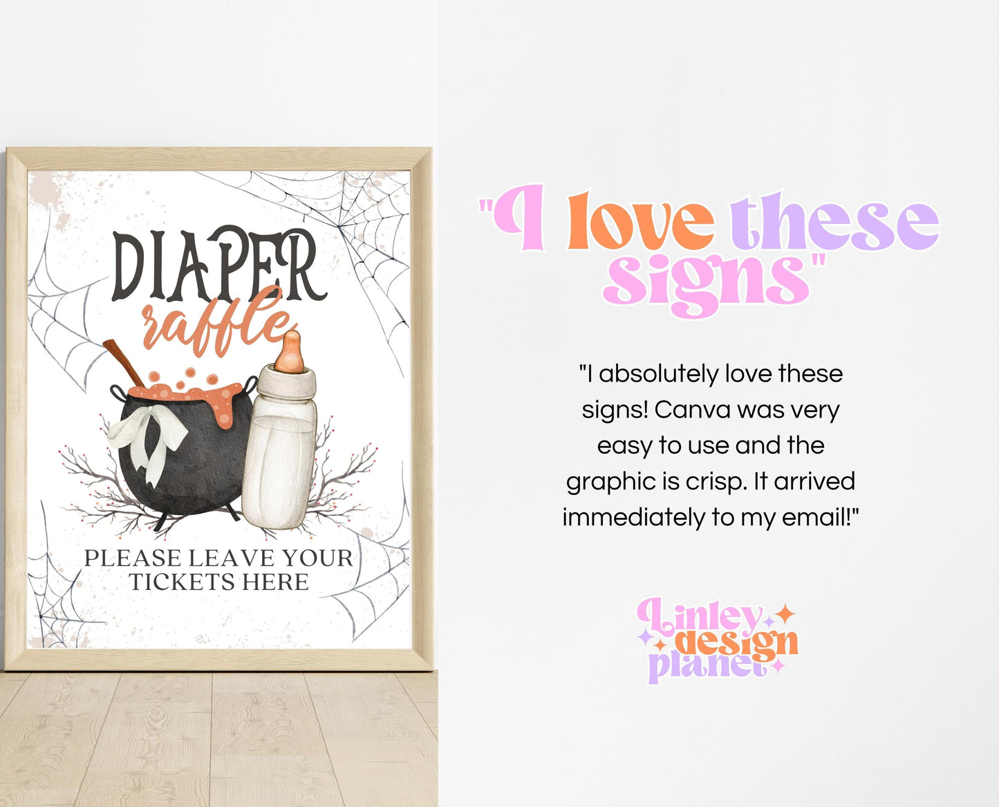 Editable A Baby Is Brewing Halloween Baby Shower Sign Bundle, Halloween Baby Shower Sign Set, Printable Halloween Sign, Halloween, HBSC01