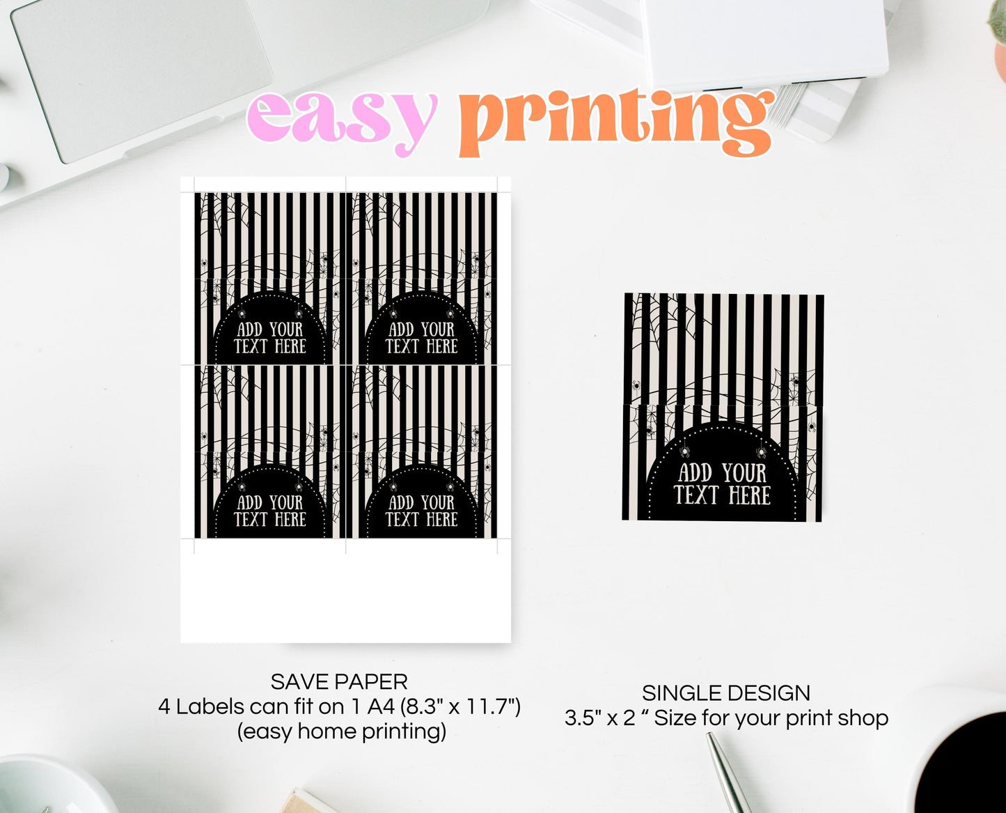 Editable Halloween Baby Shower Food Label, Gender Neutral Halloween Baby Shower Tent Cards, Spider Web Baby Shower, HBSC02
