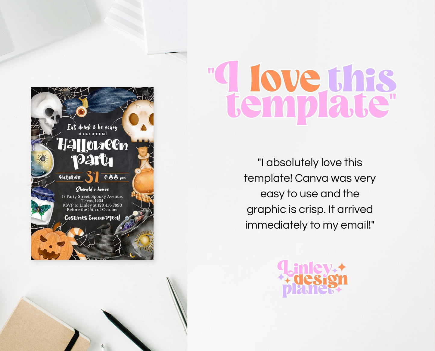 Editable Halloween Invitation, Spooky Halloween Party Invite, Printable Halloween Family Invite, Scary Halloween Invitation, Dark Invite
