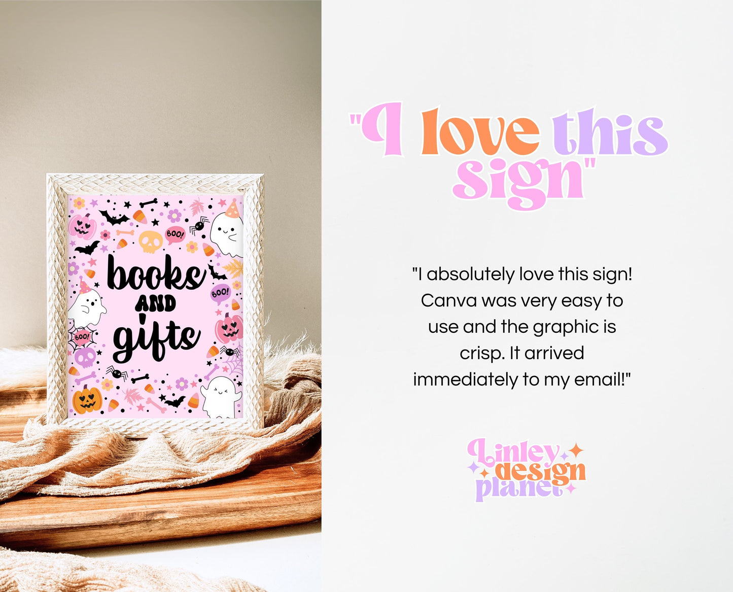 Books And Gifts Sign Halloween Baby Shower, Halloween Baby Shower Sign, Printable Halloween, A Little Boo Is Almost Due Baby Shower, HBSC07