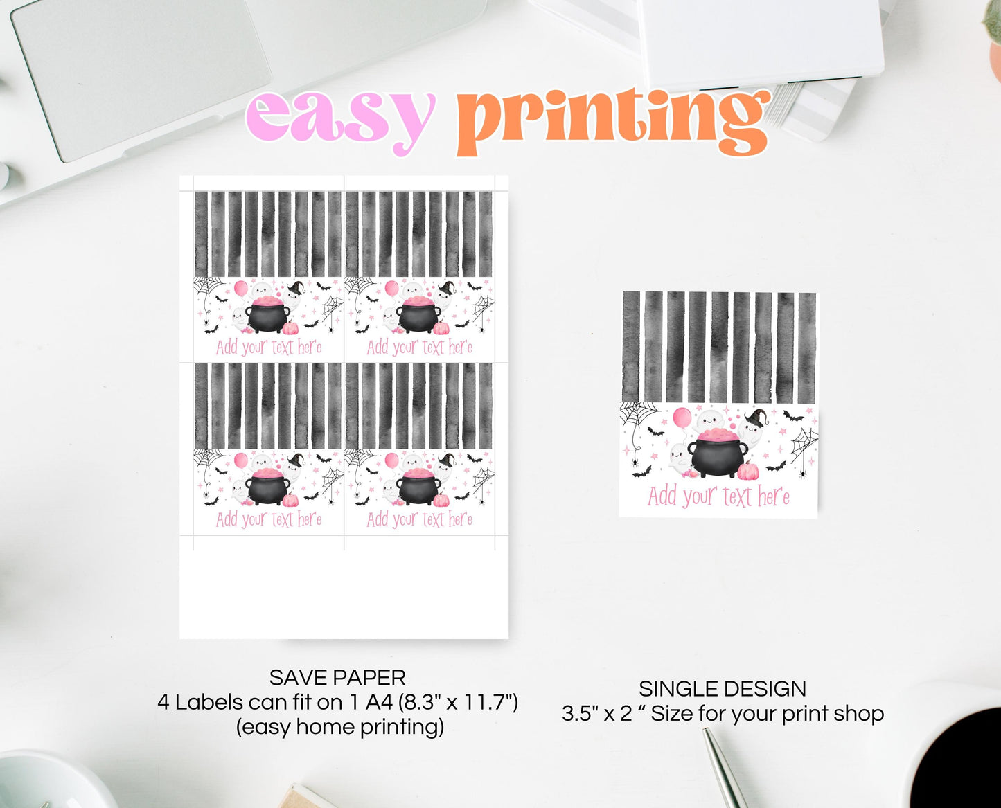 Editable A Little Boo Is Almost Due Baby Shower Food Label, Pink Girl Baby Shower Tent Cards, Halloween Baby Shower Food Cards, HBSC08