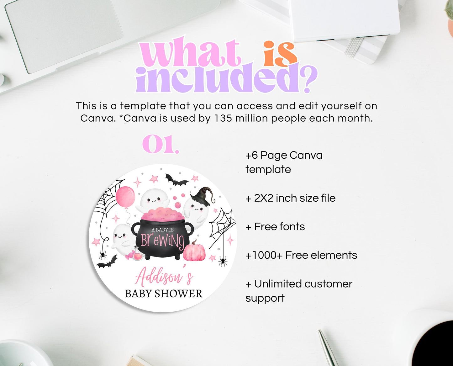 Editable A Little Boo Is Almost Due Baby Shower Cupcake Toppers, Pink Girl Baby Shower Cake Topper, Halloween Baby Shower Toppers, HBSC08