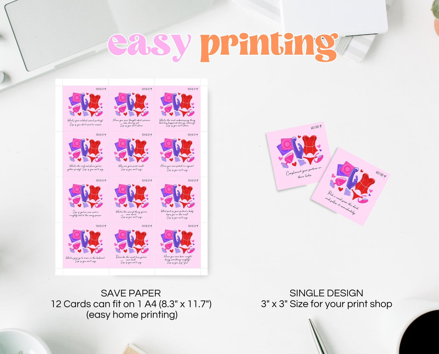 Couple Drinking Game Cards, Dirty Challenges Cards, Date Night Cards, Anniversary Gift, Valentines Couple Game, Gifts For Her, Gifts For Him