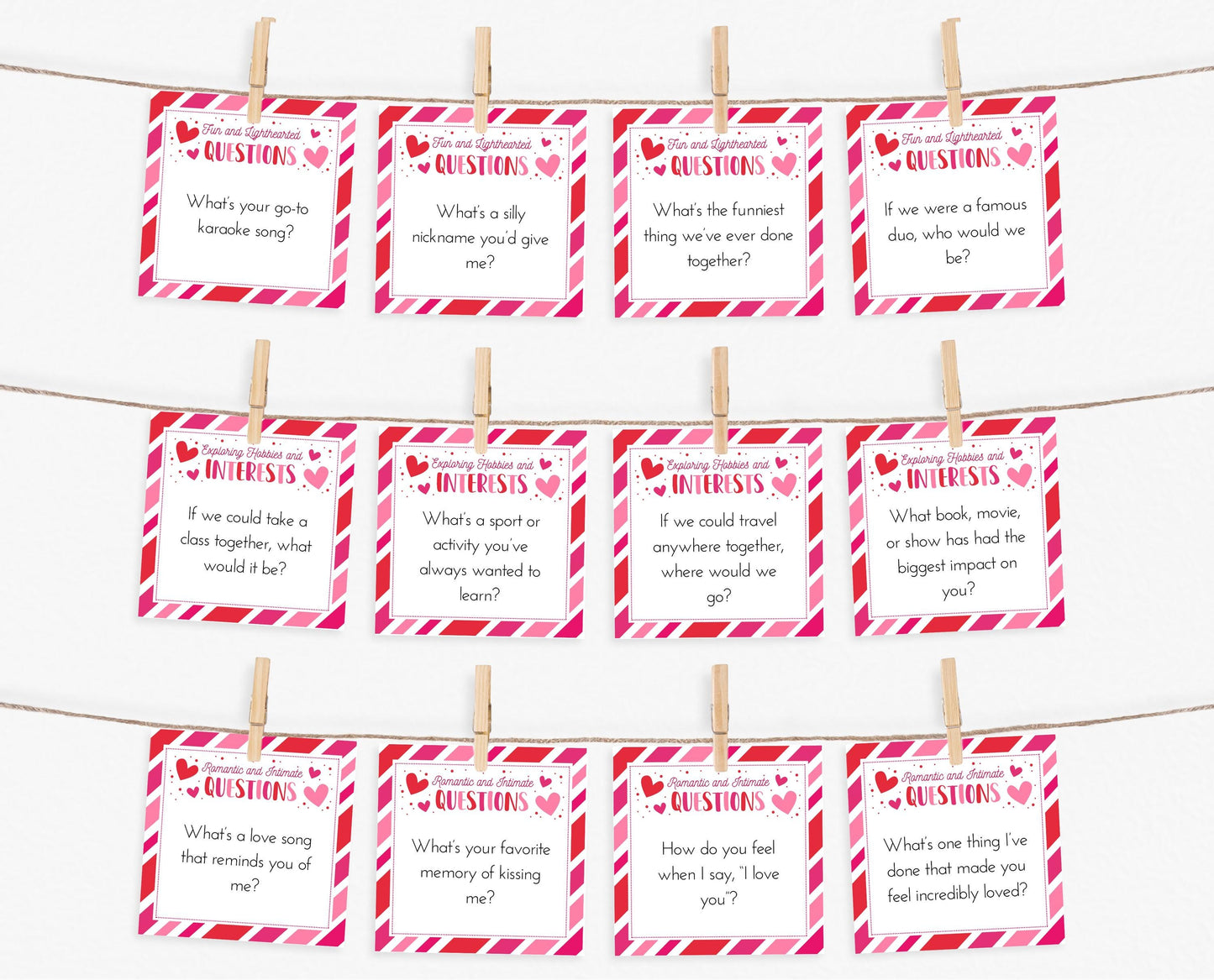 Couple Question Cards, Conversation Starters Cards, Date Night Cards, Romantic Anniversary Gift, Valentines Games, Relationship Cards Games