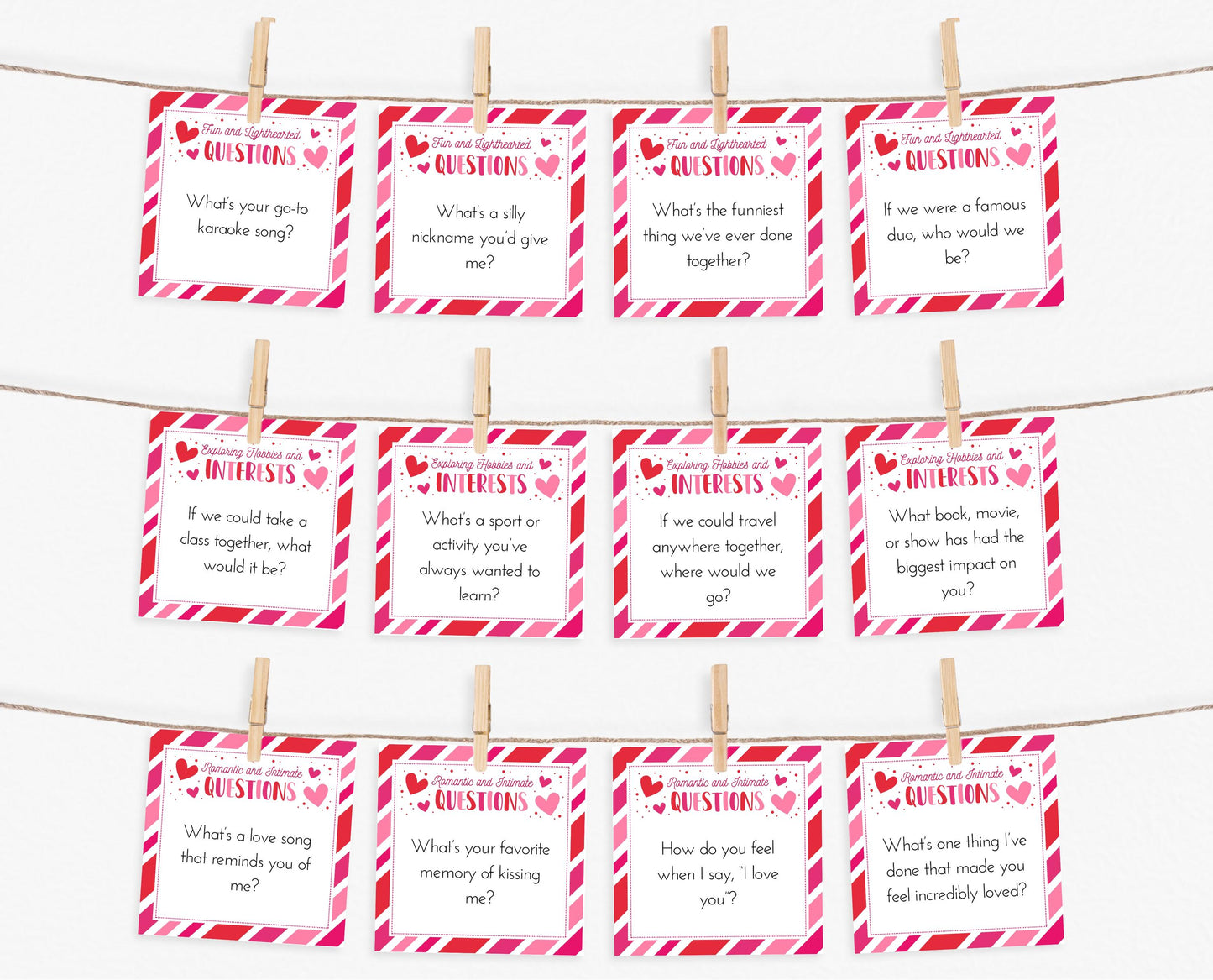 Couple Question Cards, Conversation Starters Cards, Date Night Cards, Romantic Anniversary Gift, Valentines Games, Relationship Cards Games