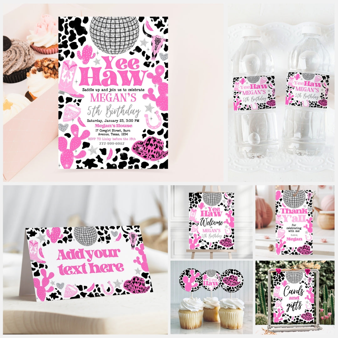 Disco Cowgirl Birthday Collection DCBP01