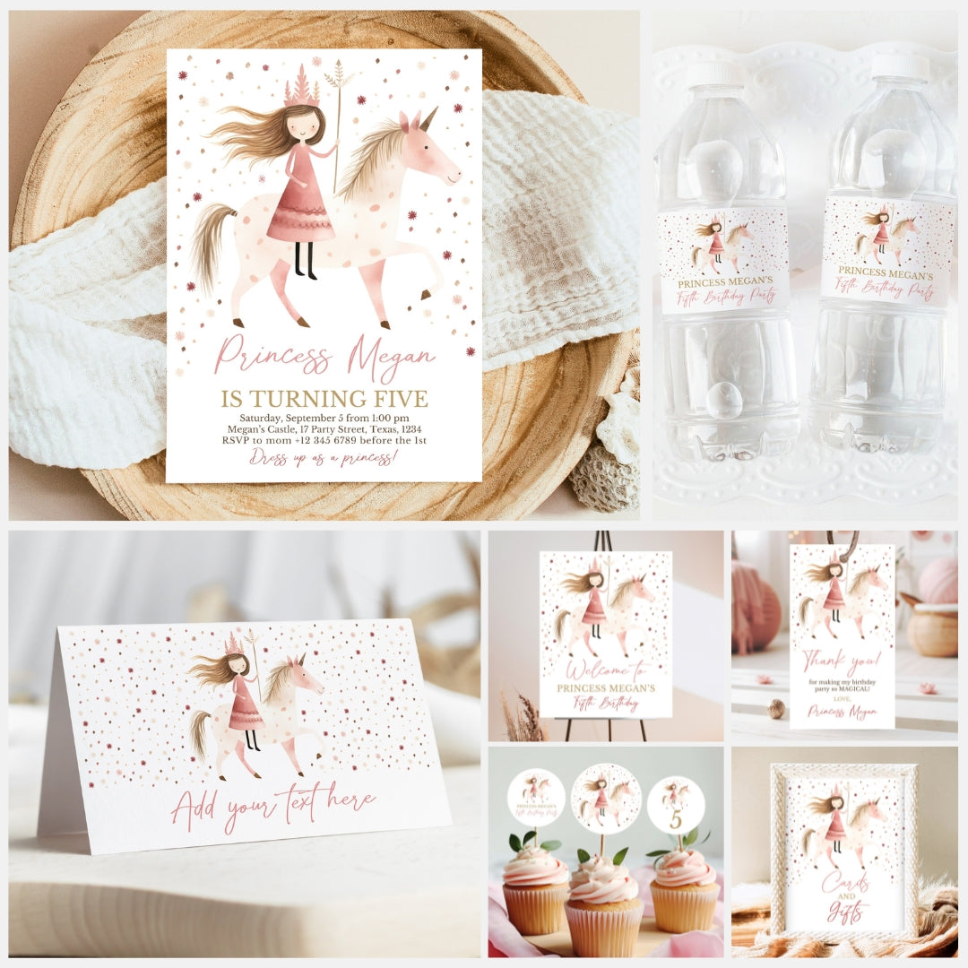 Unicorn Princess Birthday Collection PUBP01