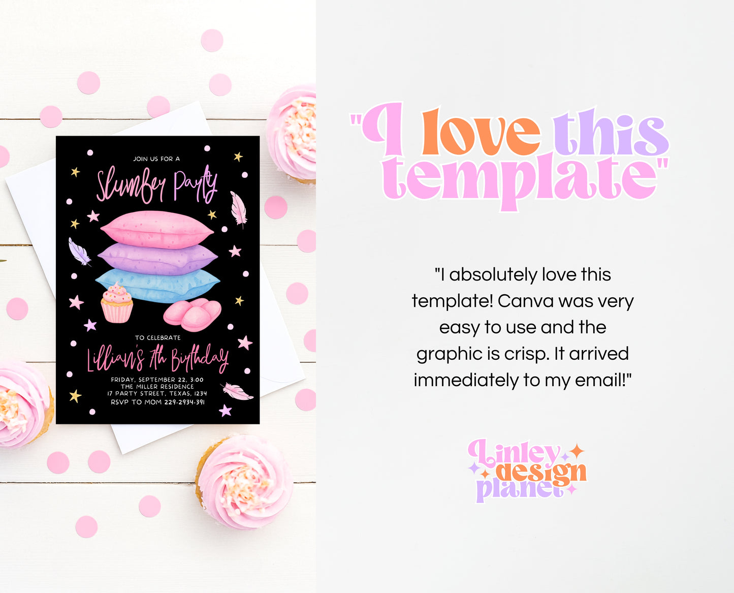 Editable Slumber Birthday Invitation Pink Glamping Spa Sleepover Party Movie Night Tween Teen Printable Template Instant Download GBP53