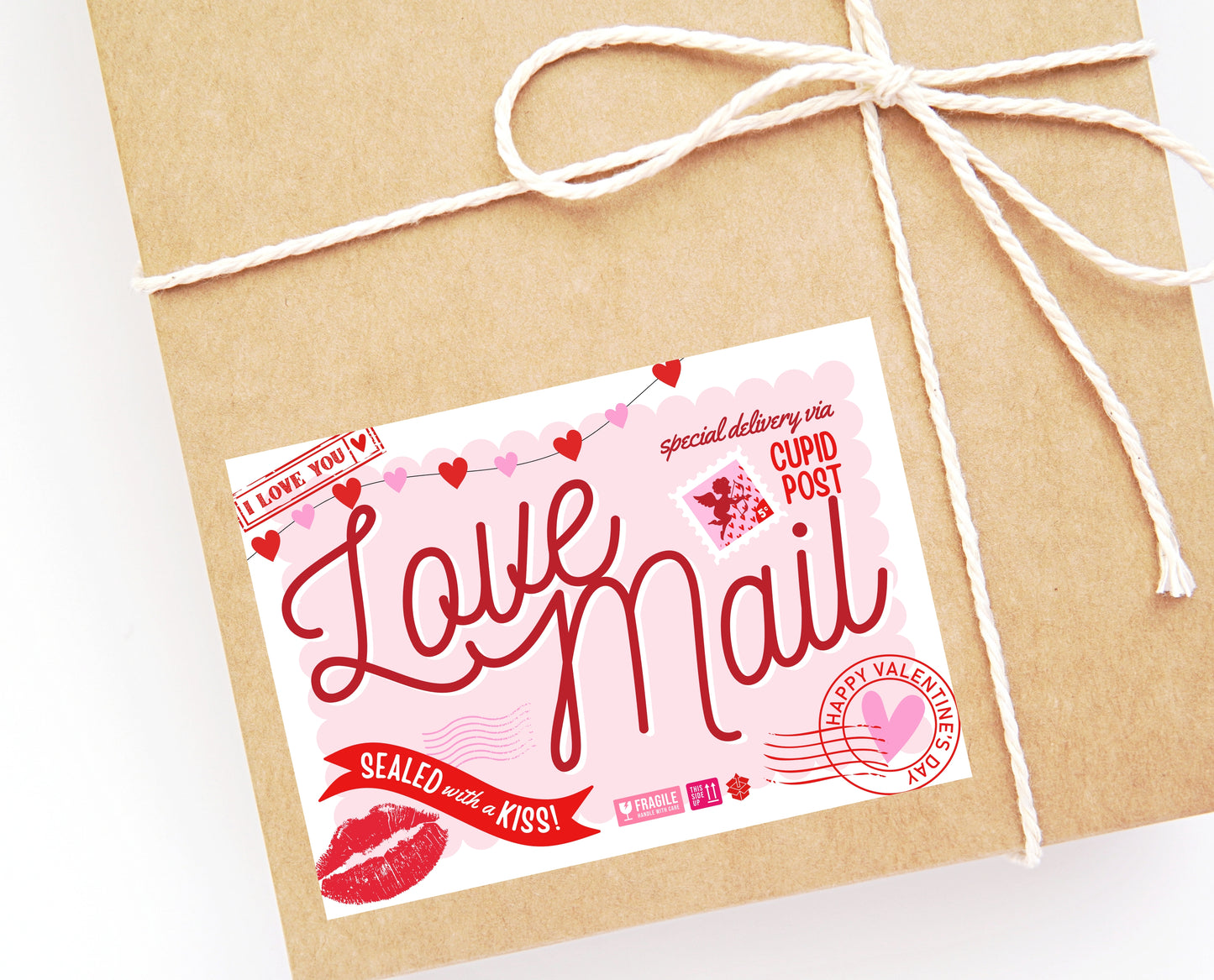 Editable Valentines Day Gift Box Label, Personalized Valentine Treat Box Label, Valentines Gift Label, Printable, Valentine Shipping Label