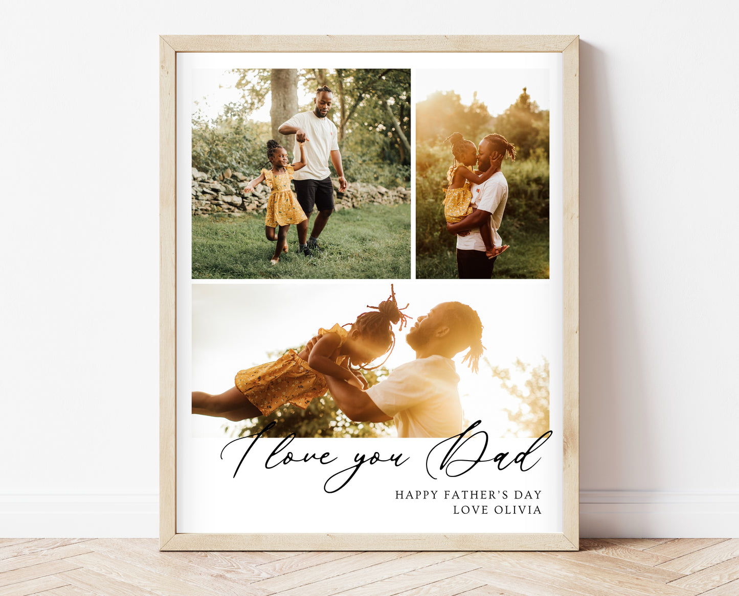 Editable Modern Father's Day Photo Sign, Printable Minimalist Father's Day Sign, Fathers Day Gift Sign, Happy Father's Day, Instant Download
