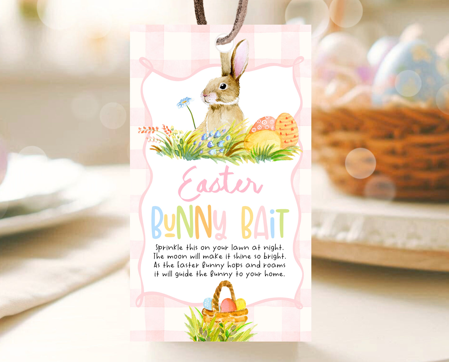 Editable Easter Bunny Bait Tag, Easter Bunny Food Tag, Easter Basket Party Favor Tag, Easter Classroom Gift Tag, Instant Download, EPC13