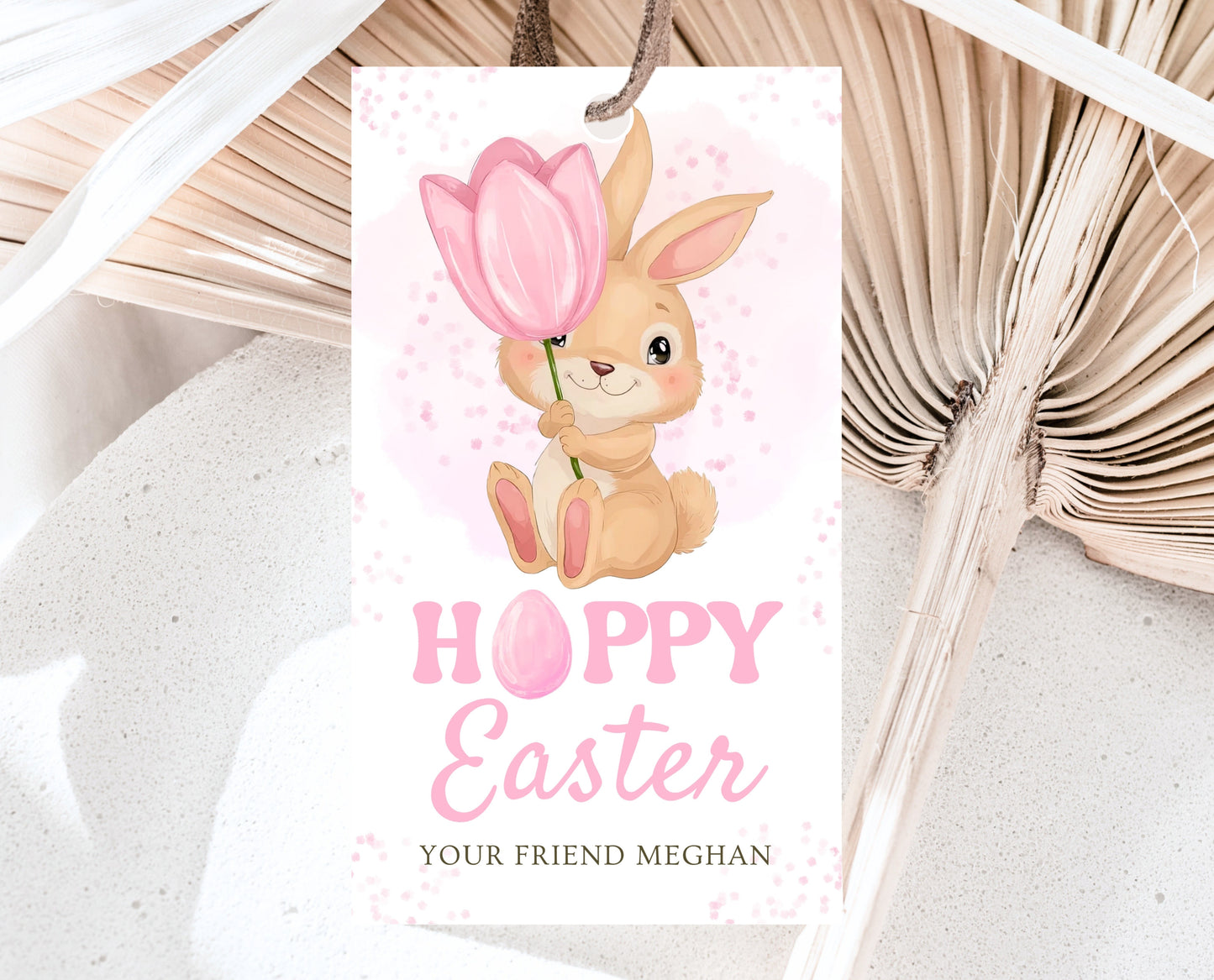 Editable Happy Easter Gift Tag, Hoppy Easter Gift Tag, Easter Friend Tag, Teacher Classroom Tag, Easter Treat Gift Tag, Instant Download