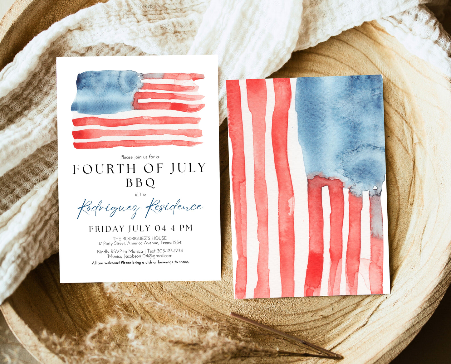Editable Modern 4th Of July Invitation, Independence Day BBQ Invite, American Barbeque Invitation, July 4th BBQ Invite, July Fourth Invite