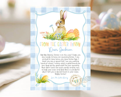 Editable Easter Bunny Easter Basket Letter, Personalized Letter From The Easter Bunny, Easter Bunny Morning Letter, Instant Download, EPC14