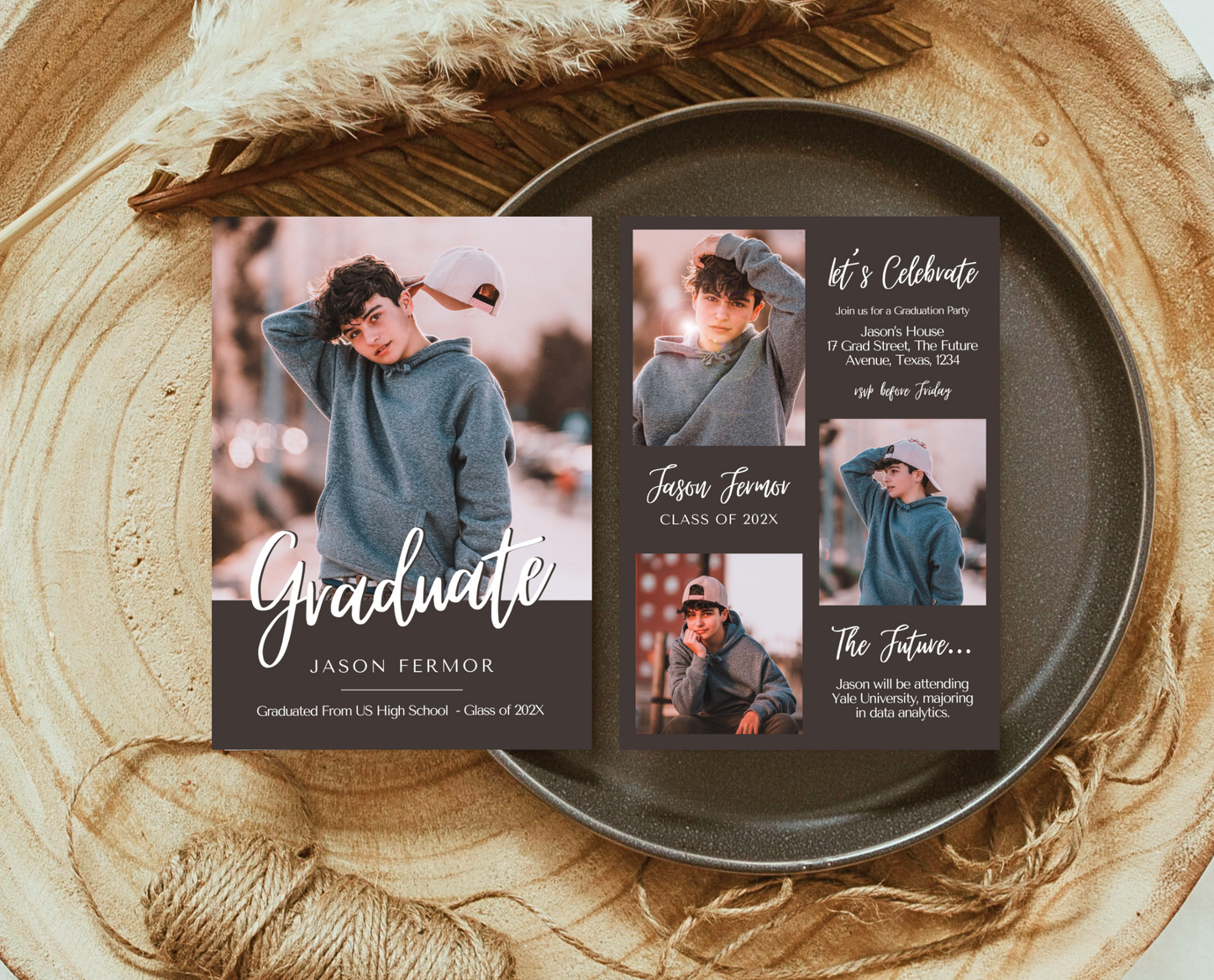 Editable Modern Graduation Invitation, Graduation Party Invite, Graduation Minimalist Invitation, Graduation Party, Instant Download, GP01