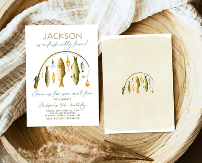 Editable Fishing Birthday Invite O Fish Ally The Big One Gone Fishing Boy Template Printable Digital Outdoor Party Instant Download BBP18