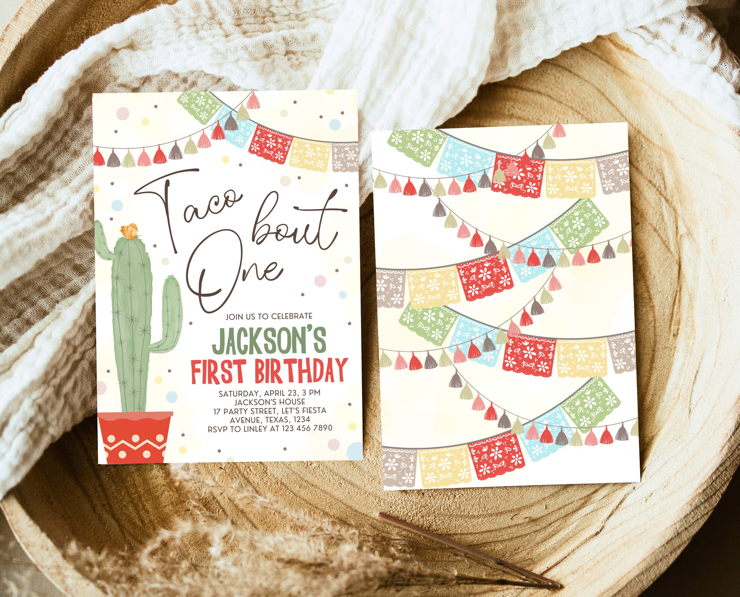 Editable Fiesta Taco Bout One Birthday Invitation, 1st Fiesta Birthday, Cactus Mexican Invite, Boy, Girl, Instant Download, Printable, BBP05