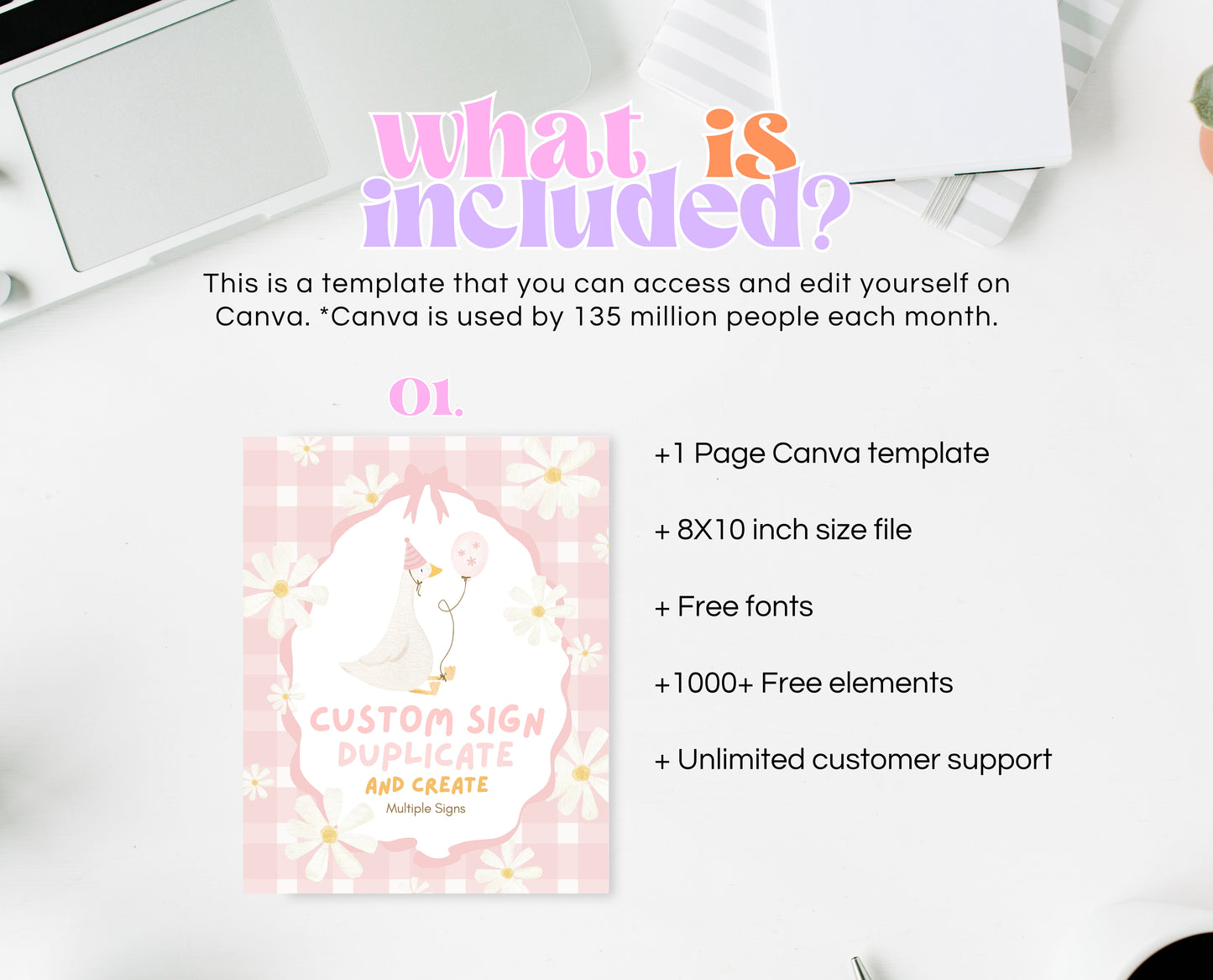 Editable One Silly Goose Birthday Custom Sign, Girl 1st Birthday Sign, Pink Printable Sign, Goose First Birthday Custom Banner Sign, EPC03