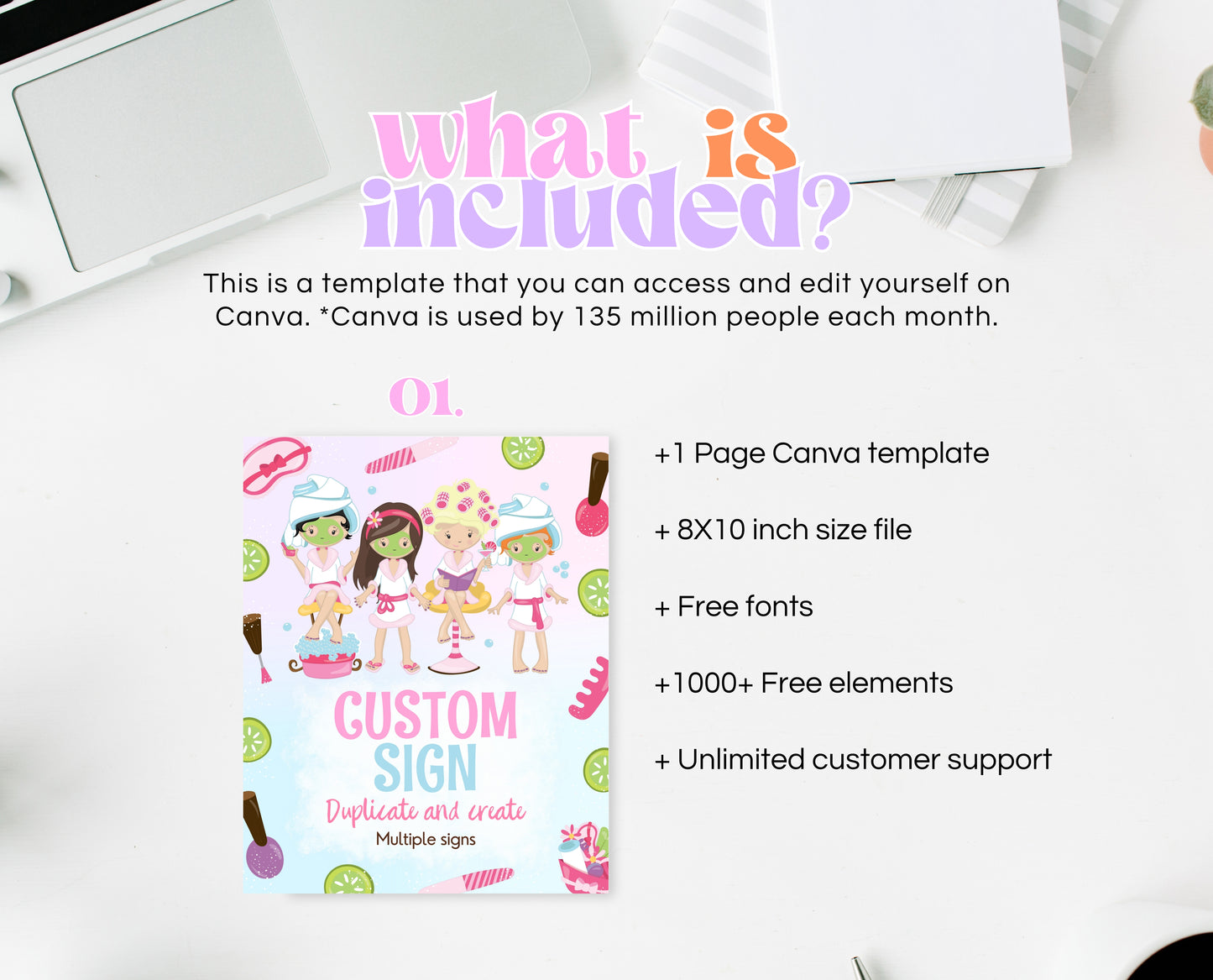 Editable Spa Party Birthday Custom Sign, Glamour Party Poster, Spa Birthday Decor, Pink Spa Party Custom Banner, Printable Download, GBP10