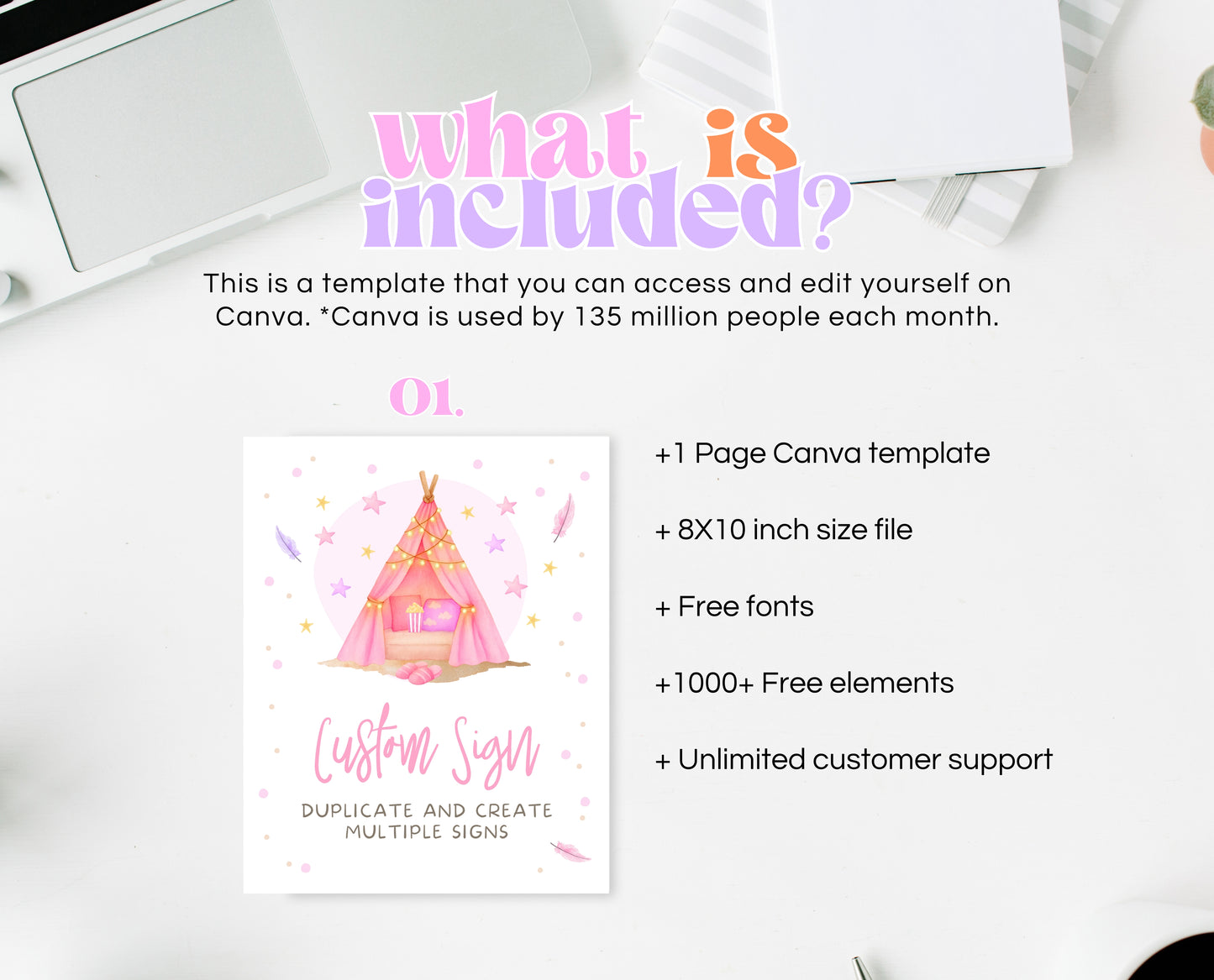 Editable Slumber Party Table Sign Custom Spa Sleepunder Glamping Theme Pink Tween Teen Printable Signage Template Instant Download GBP51