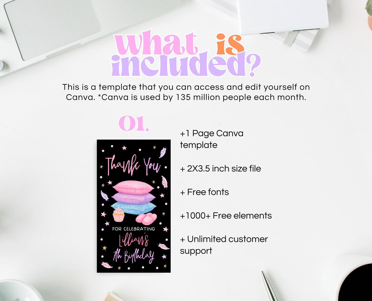 Editable Slumber Party Favor Tag Thank You Gift Tag Spa Sleepover Glamping Theme Tween Teen Printable Template Instant Download GBP53