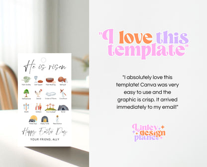 Editable Easter Resurrection Gift Tag, Printable Easter Story Tag, LDS Easter Advent Tag, First Easter Scripture, Holy Week Favor Tag, EPC17
