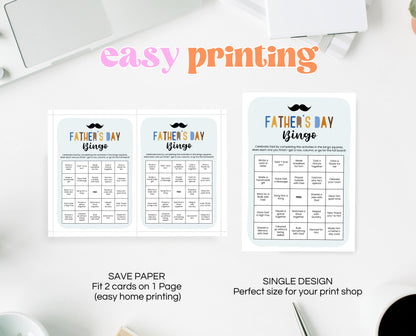 Editable Father's Day Bingo Game, Printable Father's Day Bingo Activity, Fathers Day Game With Kids, Father's Day Games, Instant Download