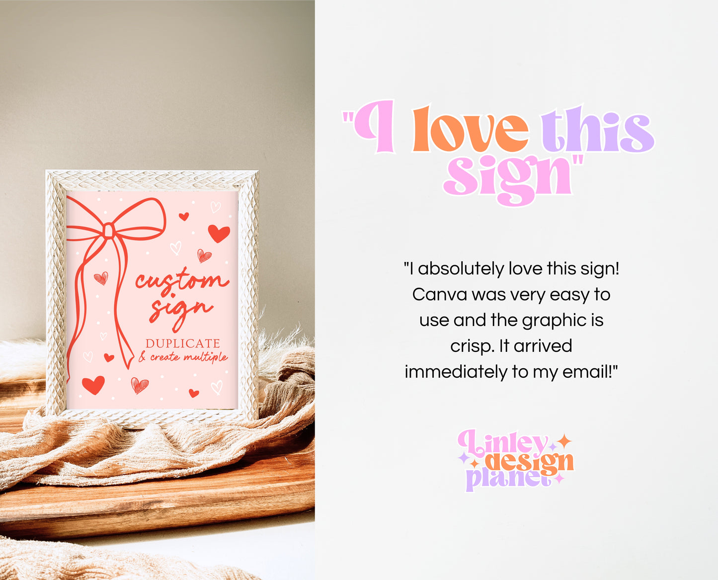 Editable Sweetheart Birthday Custom Sign, Girls Pink Hearts Valentine Birthday, Hand Drawn Coquette Bow Doodle, Instant Download, VDC10