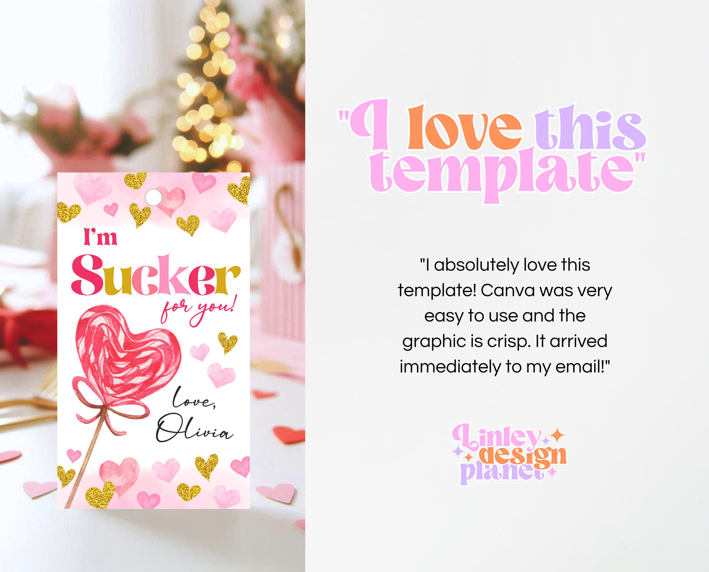 Editable Lollipop Valentines Tag, Valentine's Day Gift Tag, You Make My Heart Pop, Sucker Kids School Classroom, Printable, Instant Download
