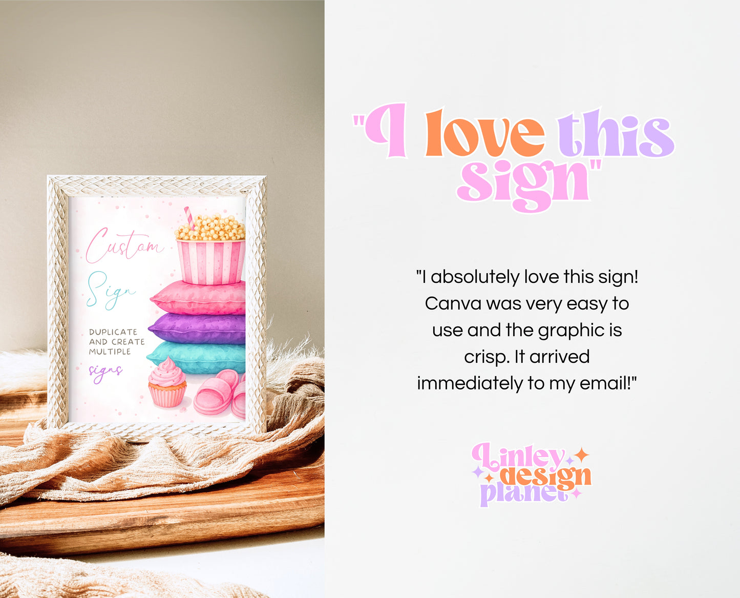 Editable Slumber Party Table Sign Custom Spa Sleepover Glamping Theme Pink Tween Teen Printable Signage Template Instant Download GBP52