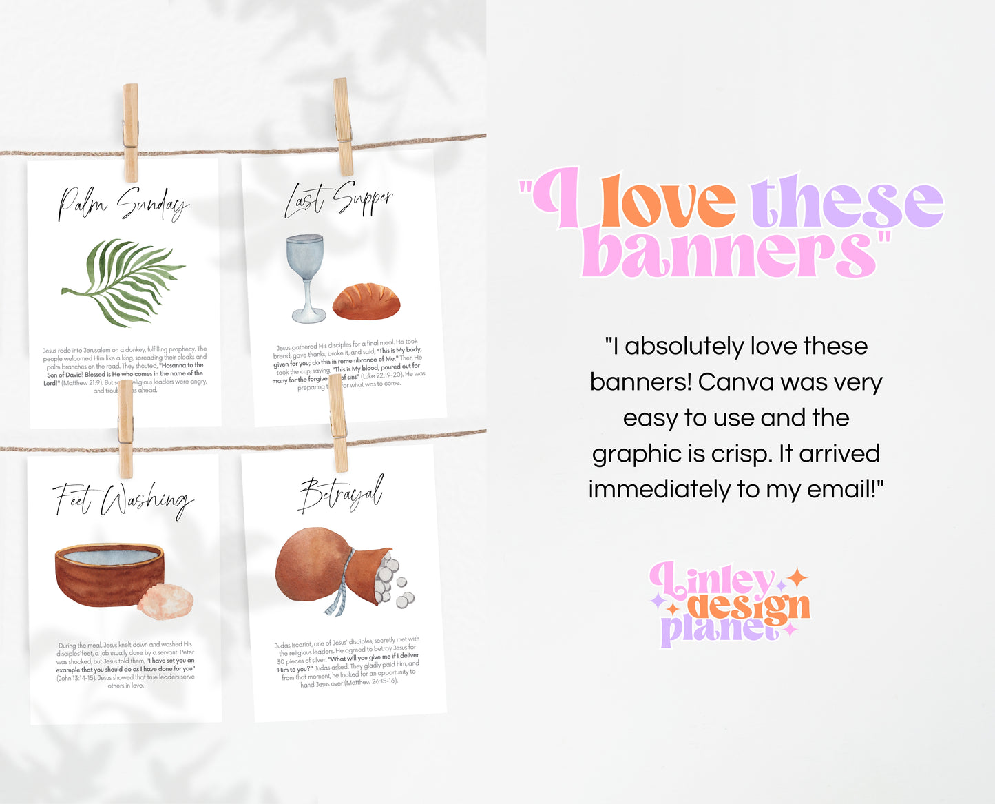 Editable Resurrection Study Cards, Printable Easter Story Cards, LDS Easter Advent Cards, First Easter Scripture, Holy Week Cards, EPC17