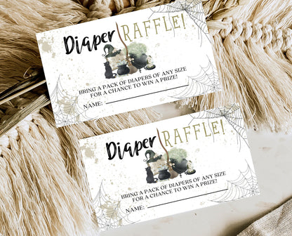 Halloween Diaper Raffle Template, Halloween A Baby Is Brewing Baby Shower Game, Printable Halloween Diaper Raffle