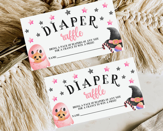 Editable Halloween Diaper Raffle, Halloween Baby Shower Game, Printable Halloween Diaper Raffle