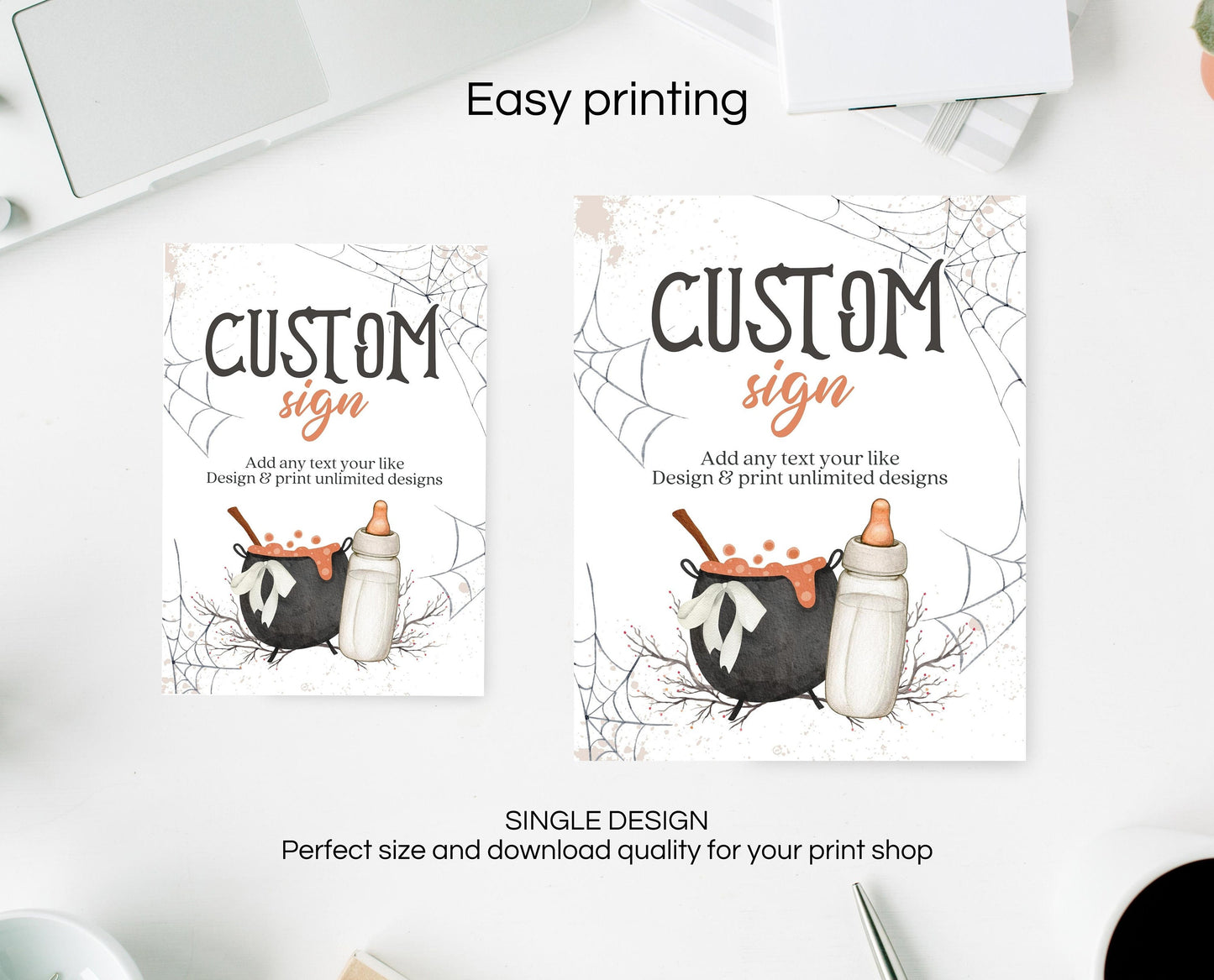 Custom Halloween Sign,  Halloween Party Sign, Printable Custom Halloween Sign