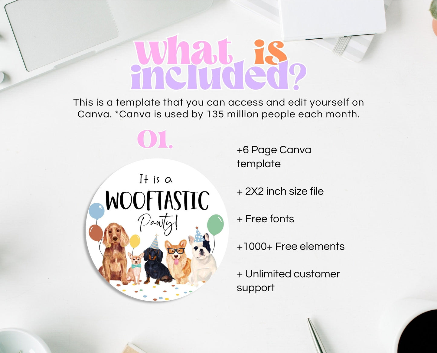 Editable Boy Dog Birthday Party Cupcake Toppers Printable, Puppies Birthday Cupcake toppers, Printable Animal Birthday Cake Toppers, BDBP01