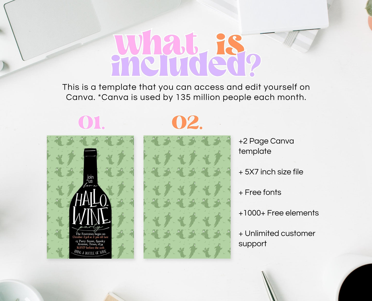 Editable Halloween Wine Invitation, Haunted House Party Invite, Hallo-wine, Printable Halloween Alcohol Invite, Halloween House Party Invite