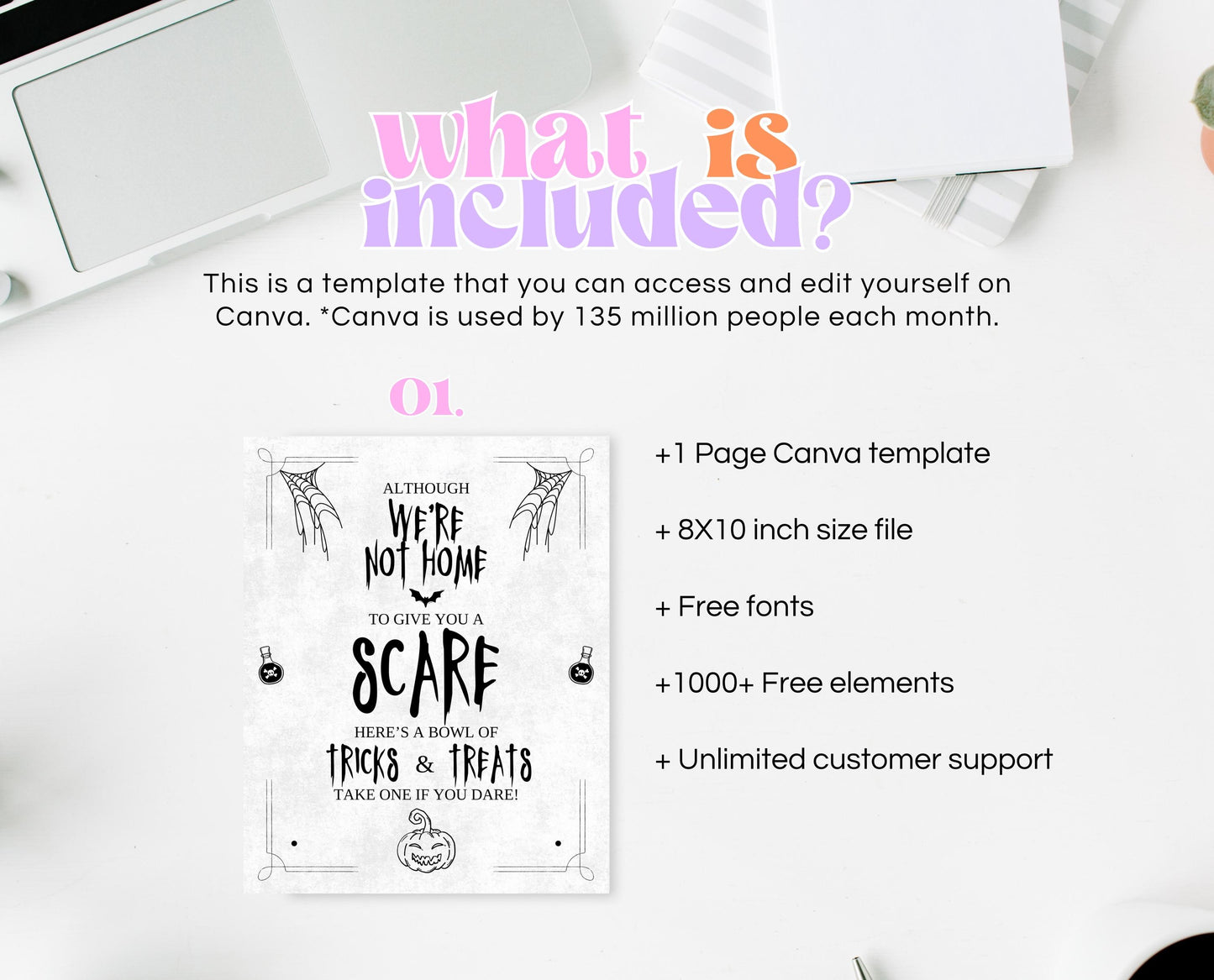 Editable Halloween Trick Or Treat Sign, Halloween Away From Home Sign, Printable Halloween Sign, Please Take One Sign Halloween, Download