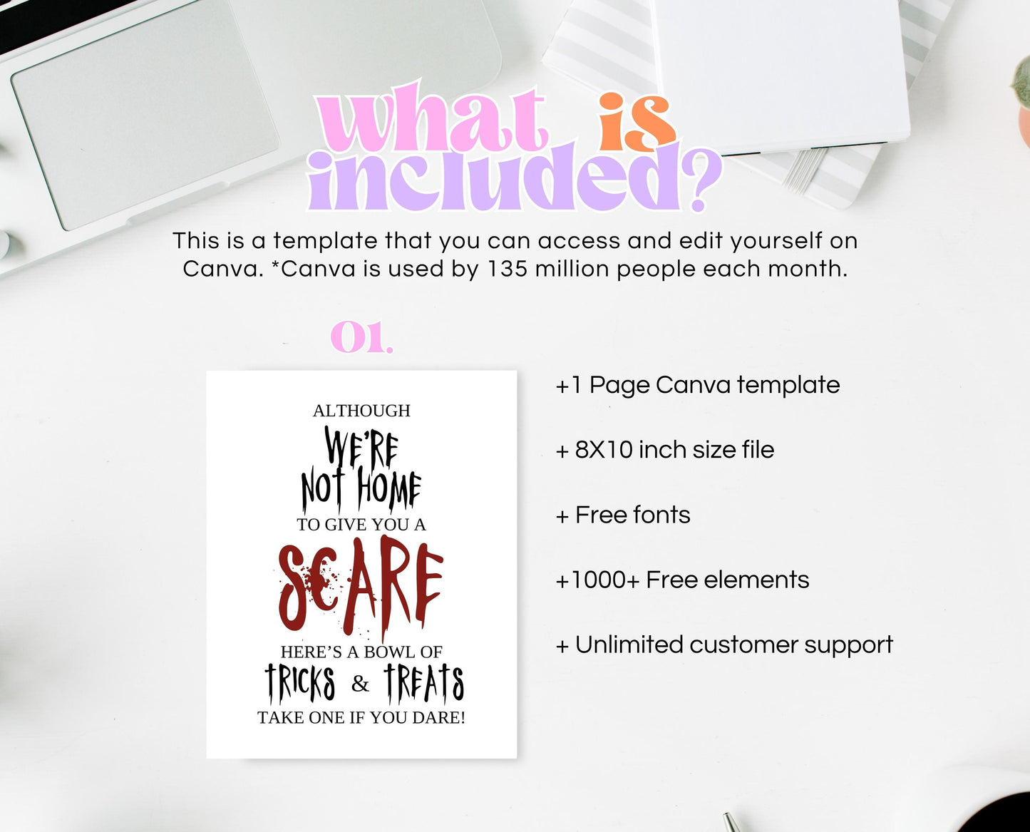 Editable Halloween Trick Or Treat Sign, Halloween Away From Home Sign, Printable Halloween Sign, Please Take One Sign Halloween, Download