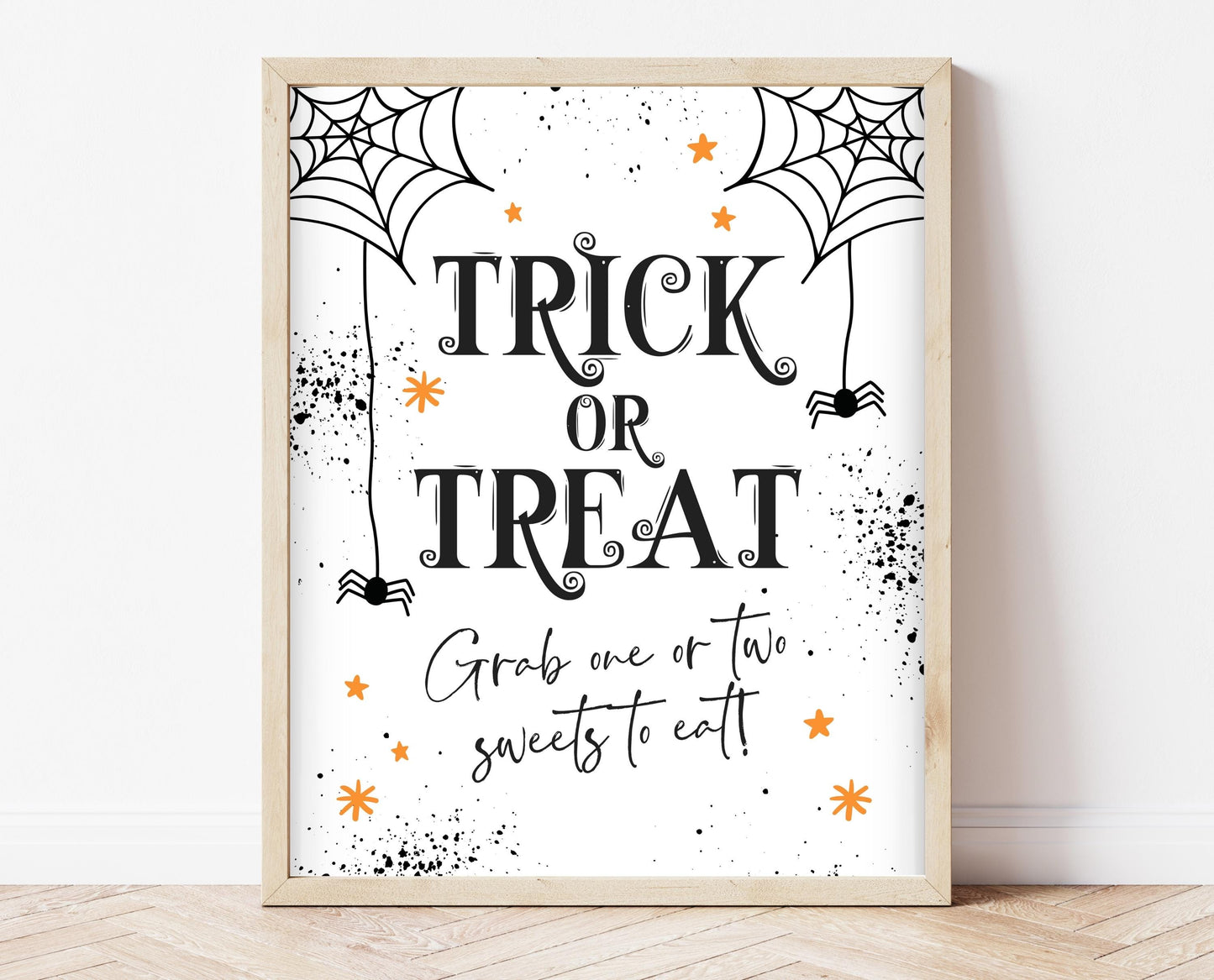 Printable Please Take One Treat Sign, Halloween Trick-Or-Treat Sign, Passing Out Candy, Please Take a Treat Sign, Halloween Candy Sign