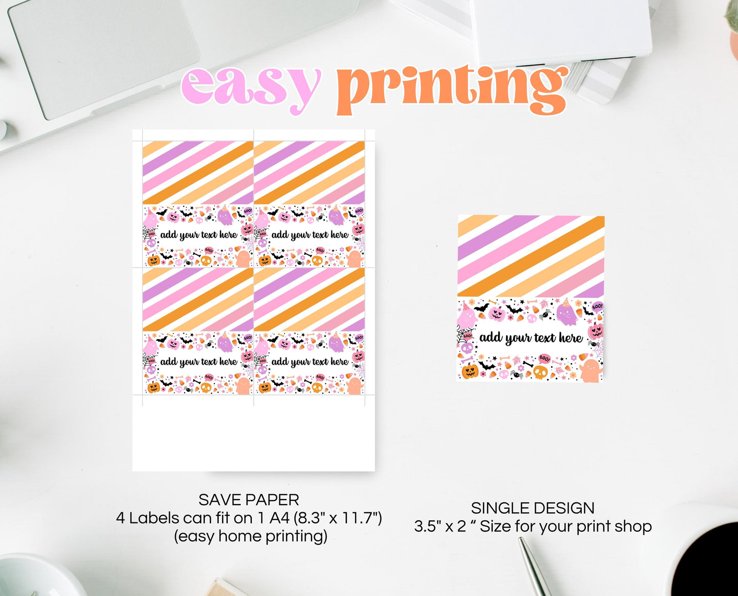 Editable Spooky Birthday Food Label, Halloween Birthday Tent Cards, Spooky Party Table Cards, Halloween Tags Template, Printable, PHBP01