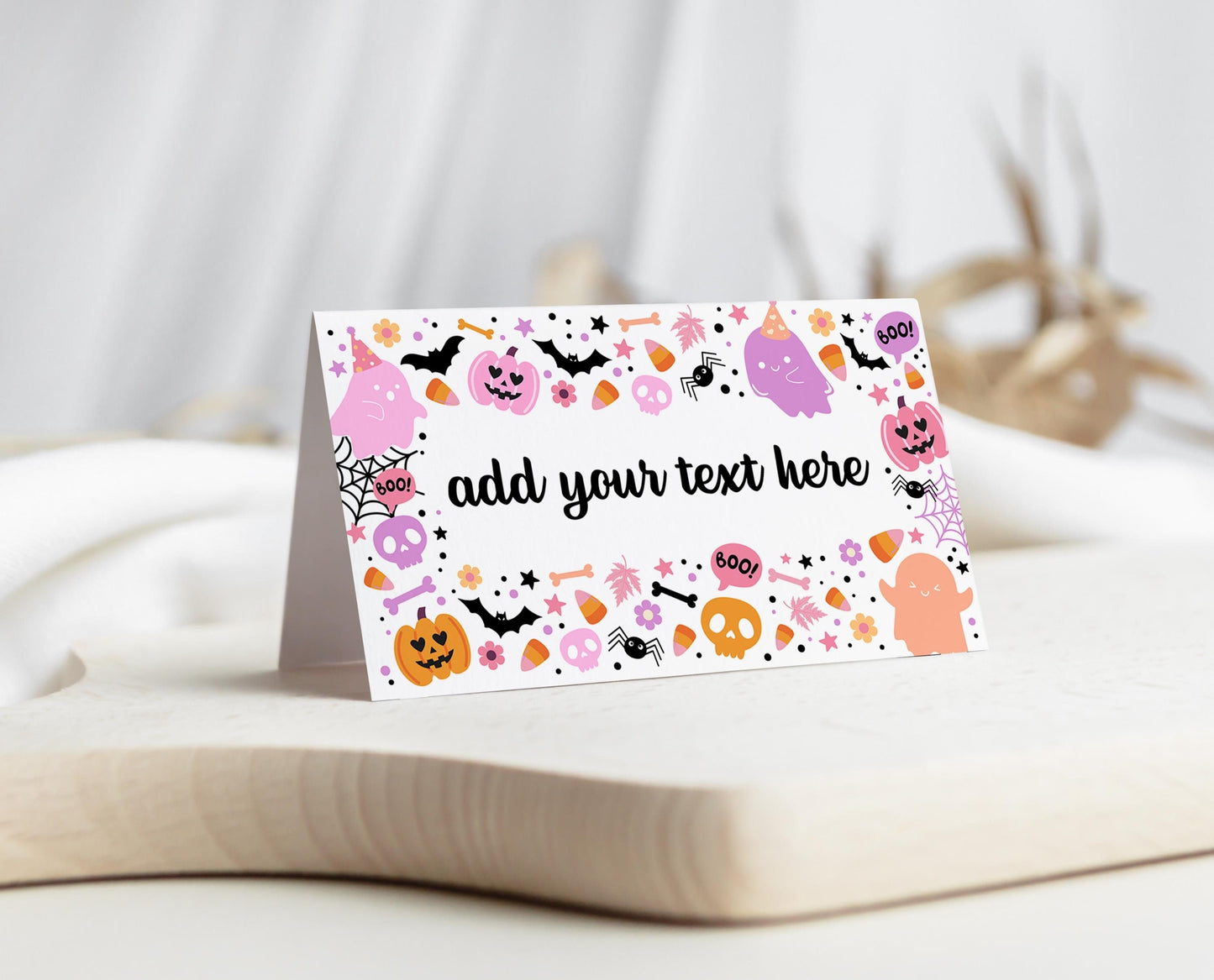 Editable Spooky Birthday Food Label, Halloween Birthday Tent Cards, Spooky Party Table Cards, Halloween Tags Template, Printable, PHBP01