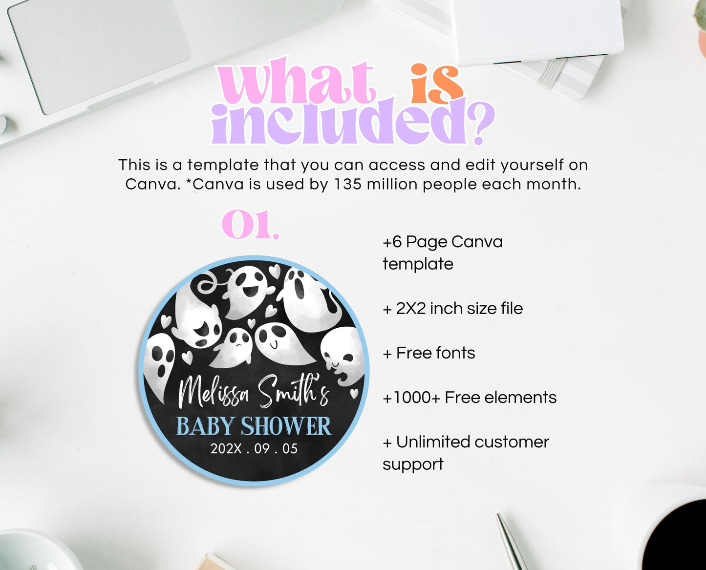 Editable Halloween Baby Shower Cupcake Toppers, Boy Blue Halloween Baby Shower Cake Toppers, A Little Boo Is Almost Due Baby Shower, HBSC03