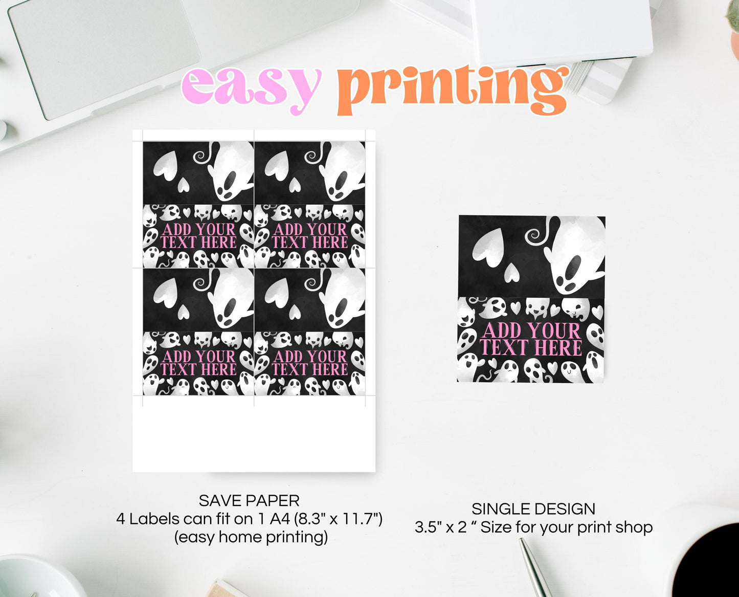 Editable Halloween Baby Shower Food Label, Pink Girl Halloween Baby Shower Tent Cards, A Little Boo Is Almost Due Baby Shower, HBSC04