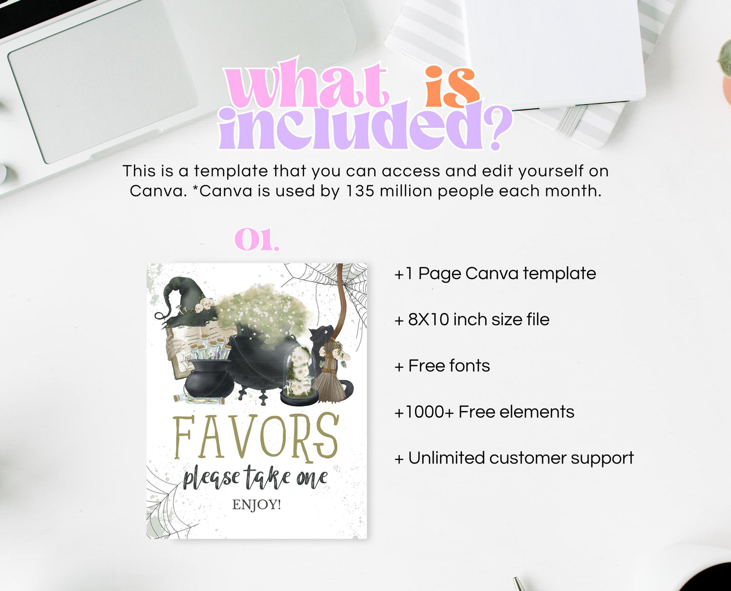 Favors Sign Halloween Baby Shower, Boy Halloween Baby Shower Sign, Printable Halloween Sign, A Baby Is Brewing Halloween Baby Shower, HBSC05